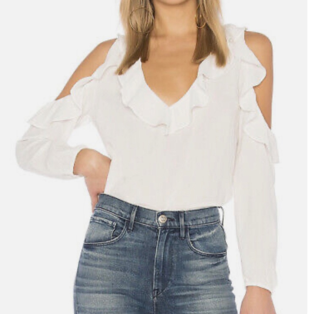NWT - Cold Shoulder Ruffle Top